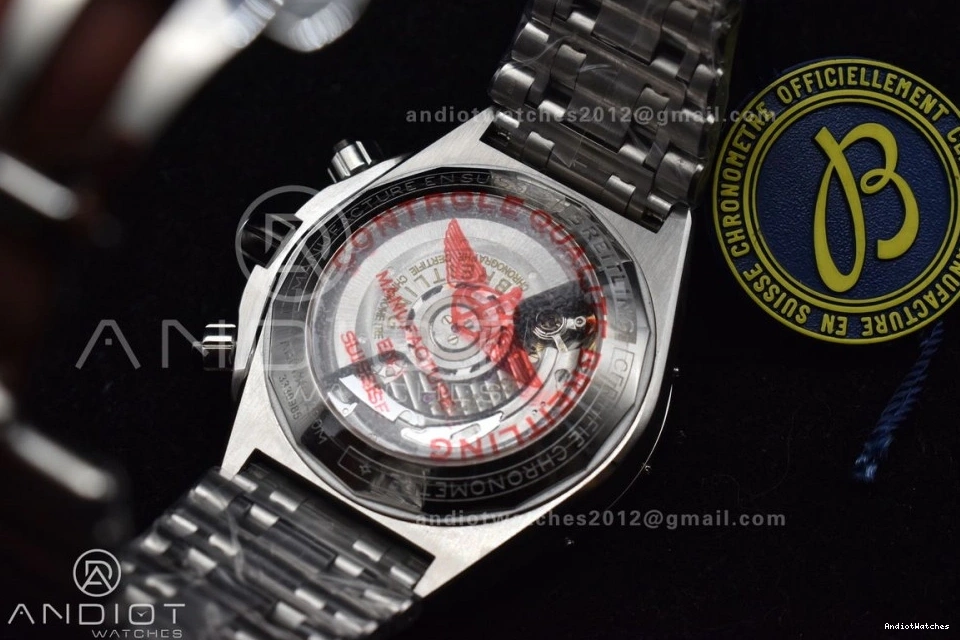 B01 Edition 1:1 BLSF 44mm Bracelet Black A SS on Sustainable Chronomat Dial 586 Best SS 0410